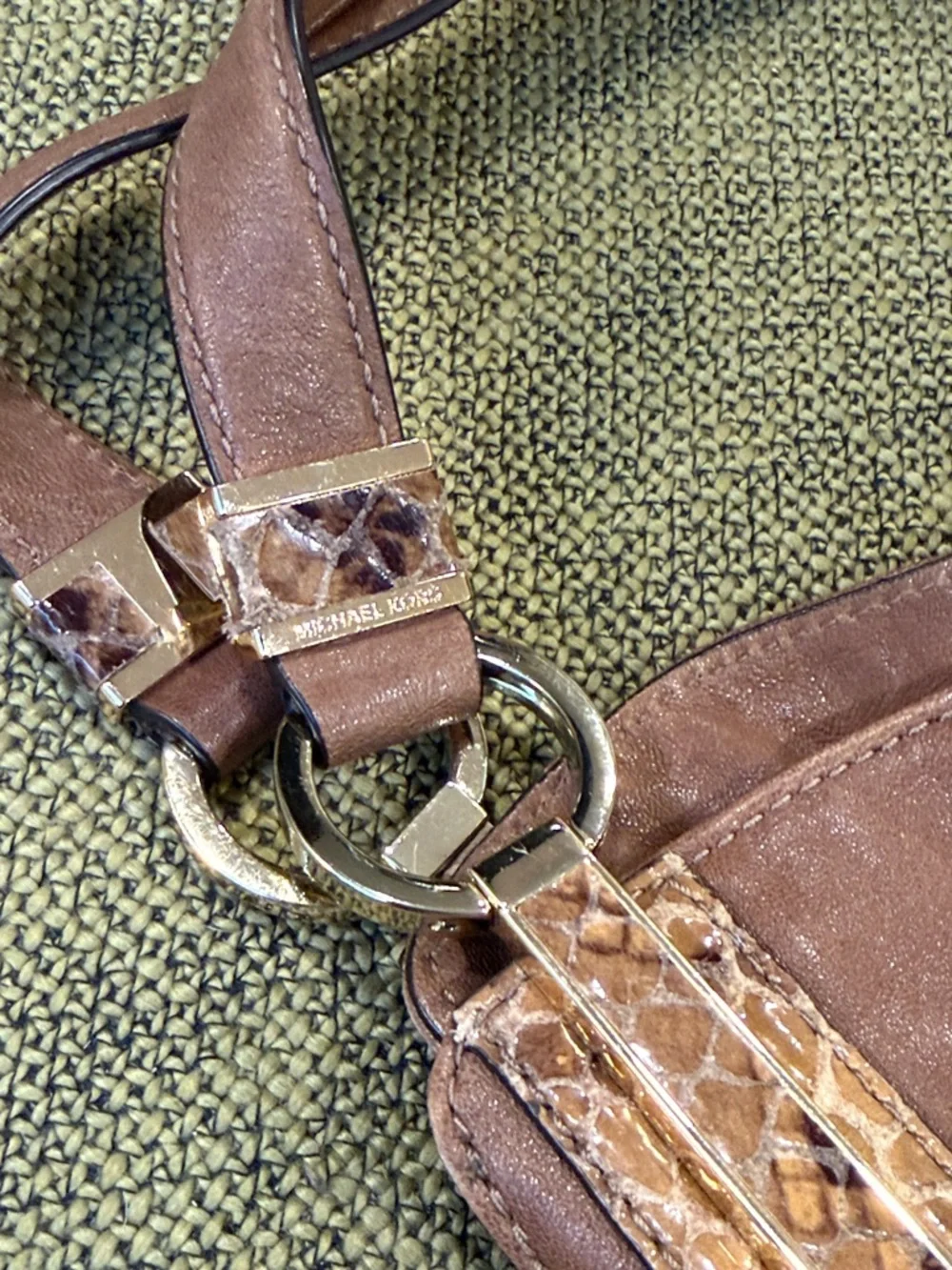 *Michael Kors Tan Leather Matilda Slim Satchel Shoulder Bag - Picture 3 of 9